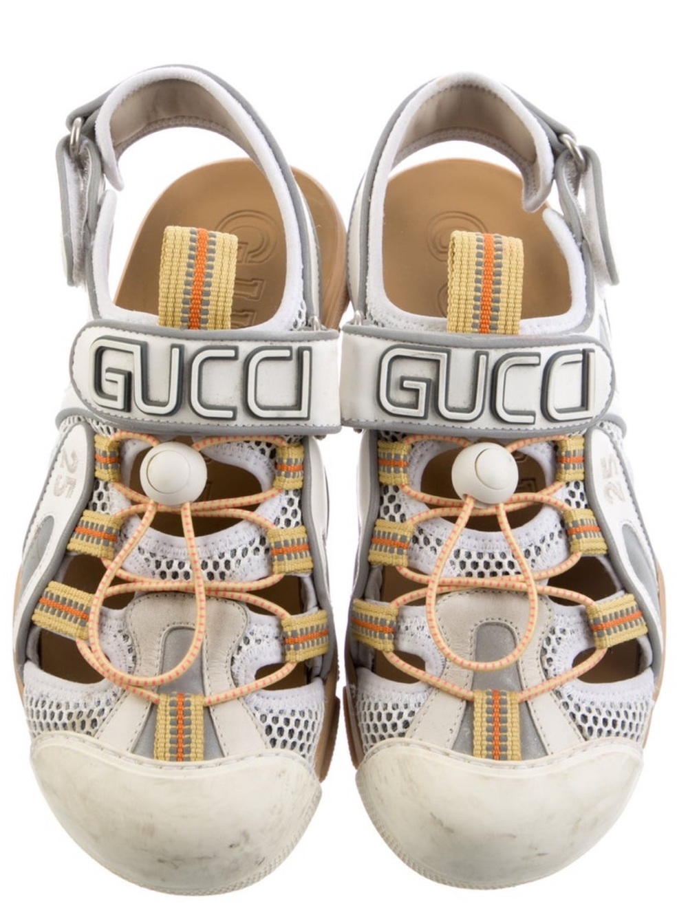 Gucci Rubber And Leather Sandals View 2